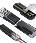 Double Wire Plug In Connectors Pack Of 20 For Low Voltage DC Projects 22-18 AWG Wire 2 Pin Quick Snap Connectors visible