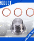 Heavy Duty Oil Drain Plug and Crush Washer Kit For Polaris General XP 1000 900 Models 2013 Through 2025 Replacement Part Number 7052306 And 5812232 Top Quality Fitment, steel plug with three copper washers