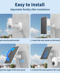 Installation steps for Two Pack 9W Solar Panels IP65 Waterproof Charger Kit with wall bracket and adjustable angles for cameras