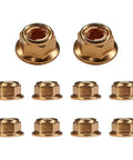10 Pack M8 Exhaust Manifold Nuts Copper Plated Self Locking Flange Kit Replacement For OEM A1201420072 Universal Fit For Cars And Trucks Hex Nuts M8 x 1.25 Thread