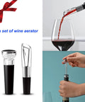 Set of wine aerators with Single Bottle Wine Chiller For 750ml Bottles Iceless Stainless Steel Cooler accessory