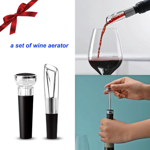 Set of wine aerators with Single Bottle Wine Chiller For 750ml Bottles Iceless Stainless Steel Cooler accessory
