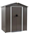 5x3 Foot Outdoor Storage Shed With Window And Lockable Door Waterproof Weather Resistant Tool Shed For Garden Backyard And Patio Dark Gray Heavy Duty Metal Storage For Tools Lawn Gear Bikes And More