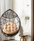 Wicker hanging chair with cushions using Heavy Duty Hammock Hanging Kit With 360 Degree Swivel Stainless Steel 1000 Pound Capacity