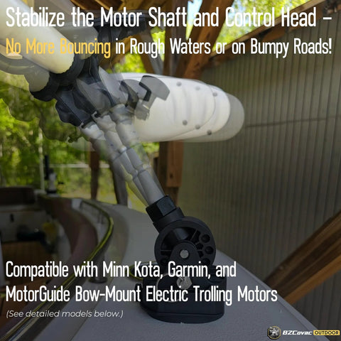 electric trolling motor stabilizer for bow mount reducing bounce and improving control