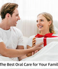 Pro Grade Retainer And Dental Appliance Ultrasonic Cleaner With Three Cleaning Modes 42000 Hz High Frequency Cleaning 20W Power 230 ml Tank White YKL At Home shown with couple and gift box