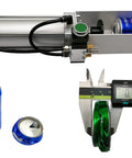 Beefy Pneumatic Can Crusher For Aluminum Cans With Metal Frame Eco Friendly Recycling Tool, soda can in crusher, digital caliper measurement