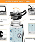 32 Oz BPA Free Tritan Sports Water Bottle Built For Gym Grind, Hiking, Cycling And Fitness Junkies with straw features