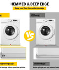 Comparison of 27 By 25 Inch Washing Machine Pan with hemmed edge vs shallow edge for preventing water damage.