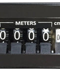 Counter display showing meters and centimeters readout on DW-1000 Distance Measuring Wheel, 12.5 Inch Diameter, Pro Grade Measuring Wheel With Trigger Brake For Rugged Surfaces