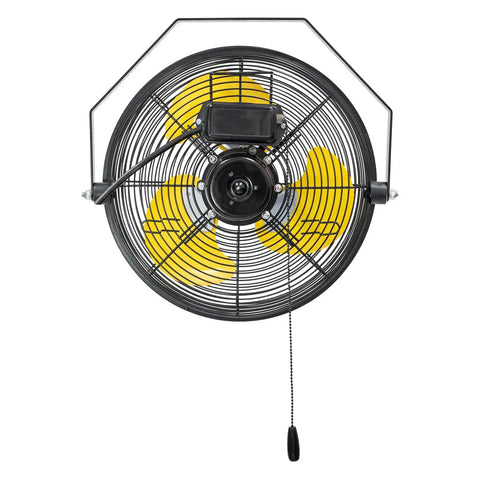 Front view of Beast Mode 2500 CFM 12 Inch Industrial Wall Mount Fan With Three Speeds High Velocity Airflow For Barn Garage Warehouse Greenhouse