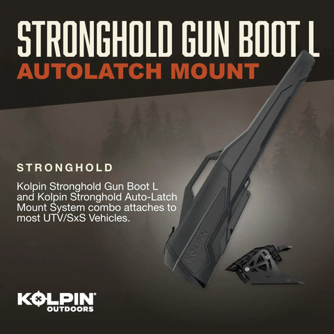 Stronghold Gun Boot L With Autolatch Mount Black Hard Case for Long Guns Up to 52 Inches shown with mounting system