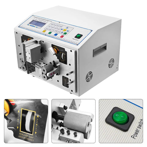 Electric Wire Stripper Machine For 0.1 To 6 Mm Wires 30 AWG To 10 AWG Automatic Cable Stripping Tool with control panel