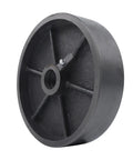 8 Inch Industrial Caster Wheel Replacement Heavy Duty Steel Rigid Caster for Warehouse Cart, solid steel wheel with half inch bore.