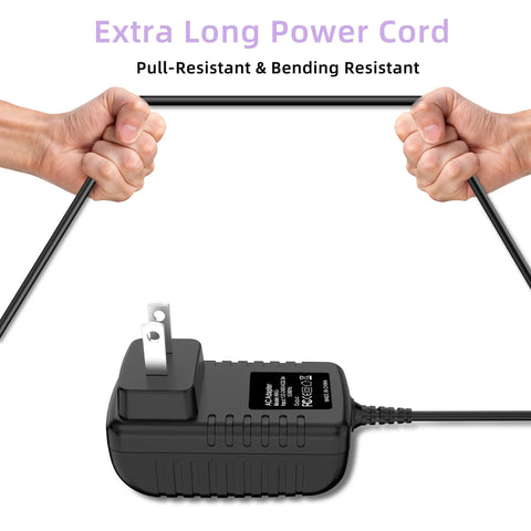 AC DC Adapter For Craftsman 73904 Cordless Rechargeable Work Light With 35 LED Replacement Power Supply 6V 1A Output 5.5mm x 2.5mm Blue Tip Wall Charger Cable Easy Plug In Durable And Reliable, black wall charger with long cord