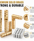 Hidden Brass Hinges Set For Wooden Boxes, Mini Barrel Hinges With 270 Degree Folding And Magnets, corrosion-resistant design