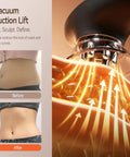 3-In-1 Body Sculpting Machine With Red Light Vacuum Suction And Microcurrent for waist contours, with before and after results.