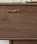 Vintage Brass Drawer Handles And Cabinet Pulls Set With Bird Motif on wooden cabinet