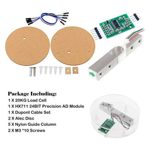 20Kg Digital Load Cell Weight Sensor With HX711 ADC Breakout Module For Arduino, DIY Kit components