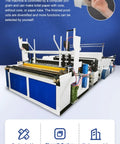 Level Up Your Tissue Business Game With This Rock Solid Heavy Duty Commercial Toilet Paper Rewinder Machine And Complete Production Line showing a toilet paper machine for customizable roll production.