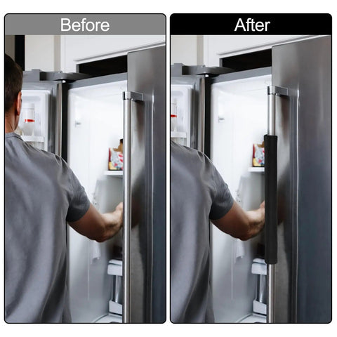 Fridge Handle Covers Pack Of 2 Gray 16 By 4 Inches Keep Handles Clean From Fingerprints Water Stains And Messes On Refrigerator