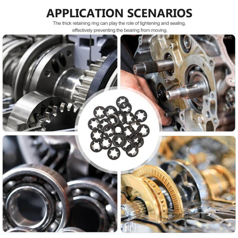 Application scenarios of Carbon Steel Bearing Clamping Ring 1.02 Inch Blackened Finish Built To Last Retaining Washer Locking Ring