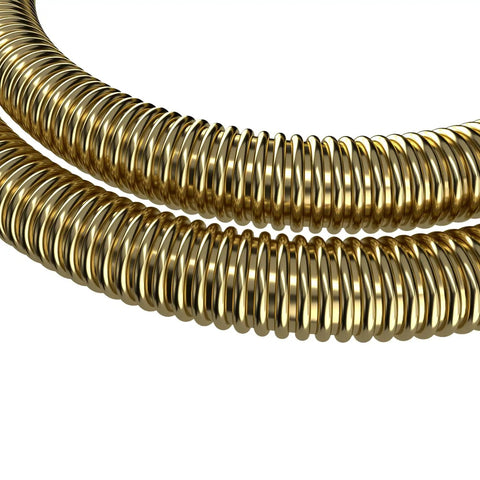 Gold flexible hose for shower systems, designed for Wall Mounted Square Shower System with Rough-in Valve.