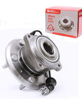Rear Wheel Bearing Hub Assembly Fits 2007 2009 Chevy Equinox 2007 2009 Pontiac Torrent 2008 2009 Saturn Vue 2007 2009 Suzuki XL 7 2012 2014 Chevy Captiva Sport ABS 5 Lug Rear Position Left Or Right OE Replacement, displaying stainless steel component with ABS sensor and packaging