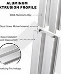 Close-up of Two Pack European 550mm Aluminum Extrusion Profile 30x10mm Anodized Linear Rail for 3D printer CNC heavy duty 6063 alloy guide