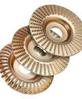 Three Pack Woodworking Carving Wheels with 22mm Bore Abrasive Sanding Discs for Quick Wood Shaping Contouring and Detailing on Your Angle Grinder