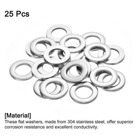 Shop Tested M16 Flat Washers 25 Pack Premium 304 Stainless Steel 17Mm I D 30Mm O D 3Mm Thick Rust Proof Hardware for mechanical repairs.