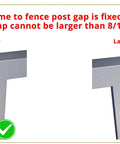 Workhorse Heavy Duty Gate Hinges With No Sweat Tension Adjustment For Pool Safety And High Traffic Fences showing proper gap alignment.