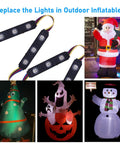 Lit RGB Window Lights For Storefronts 12V Waterproof LED Modules with inflatables in festive outdoor settings
