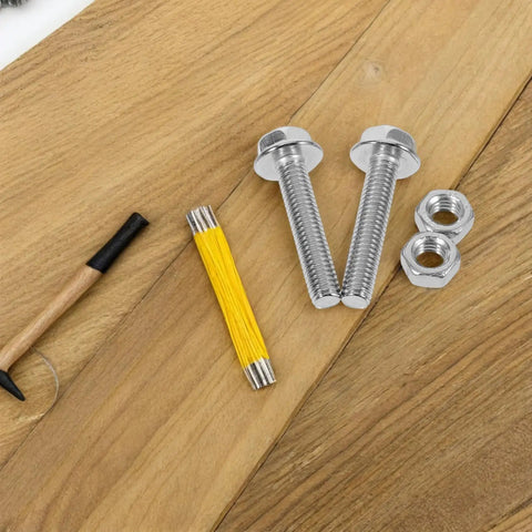 Top view of Stainless Steel Hex Socket Screw And Nut Set M6x30 With Flat Washer Included For Outdoor Use Multipurpose Fastener Kit