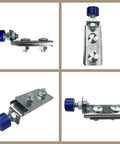Trolley Roller Limit Kit For 1-5/8 Inch Wide Strut Channel Keeps Trolley From Detaching At End Of Channel, Silver Finish, 2 Pack