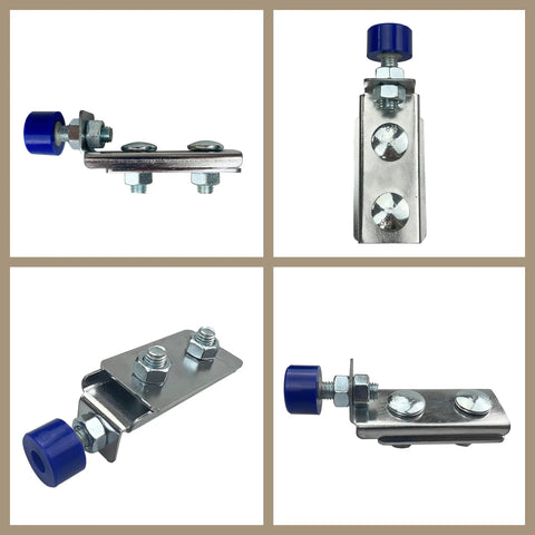 Trolley Roller Limit Kit For 1-5/8 Inch Wide Strut Channel Keeps Trolley From Detaching At End Of Channel, Silver Finish, 2 Pack