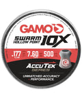 Swarm 10X 177 Cal Hollow Point Lead Pellets 500 Count tin with ammo specs label