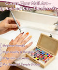 Mini Patting Gel Nail Kit With 57 Colors Ombre Gradient Gel Polish Palette for UV LED cured nails on a counter