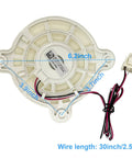 Back view of DC 12V Refrigerator Evaporator Fan Motor Replacement Part For Freezer And Fresh Food Cooling Quiet DIY Friendly 1870 RPM 2.5W 0.12A Durable OEM Style
