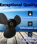 11.4 Diameter By 12 Pitch Aluminum Outboard Propeller For Tohatsu 35-50HP Engines, 13 Spline, Right Hand Rotation, corrosion-proof