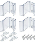Universal Fit RV Sliding Mirrored Door Latch H527 Replacement For Camper Closet Doors hardware kit with transparent ABS components.