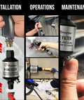 One Quarter Inch NPT Inline Water Separator For Air Compressors, Moisture Trap Filter installation and maintenance