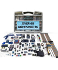 All-In-One Arduino Starter Kit For Robotics And IoT, Maker-Friendly Five-Board Power Pack with 65 components and organizer toolbox