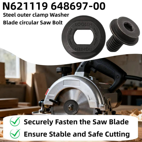 Beefed Up Steel Outer Clamp Washer And Circular Saw Bolt Replacement For DCS390 DCS391 DCS392 DC310 DCS373 DCS393 DC310K DCS390B