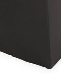 Close-up of Jack Outdoor Modern Side Table in Matte Black with Lightweight Concrete Build.
