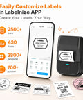 Straight Up Game Changer Label Printer Slick Chip Yields Crisp 203 Dpi Output Zero Ink Or Toner Drama Comes With Three Heavy Duty Tape Rolls For Lazy Weekend Organizing with customizable labels and smartphone app.
