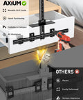 Aluminum Cabinet Hardware Jig With Center Punch being used for precise drilling on a drawer with a drill, showing adjustable guide.