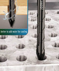 JOERIC 10pc masonry drill bit set, 3/16–1/2 in, black drill bits with storage case