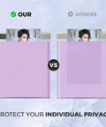Comparison of Big Ol Lavender Bubble Mailers 12x15 Inch 40 Pack Waterproof Padded Envelopes showing opaque privacy feature.