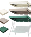 Replacement Canopy For Outdoor Swing 66 Inch By 45 Inch Two Seat Bench Glider Shade Cover Weatherproof UV Protected Green Fabric Sweet Upgrade